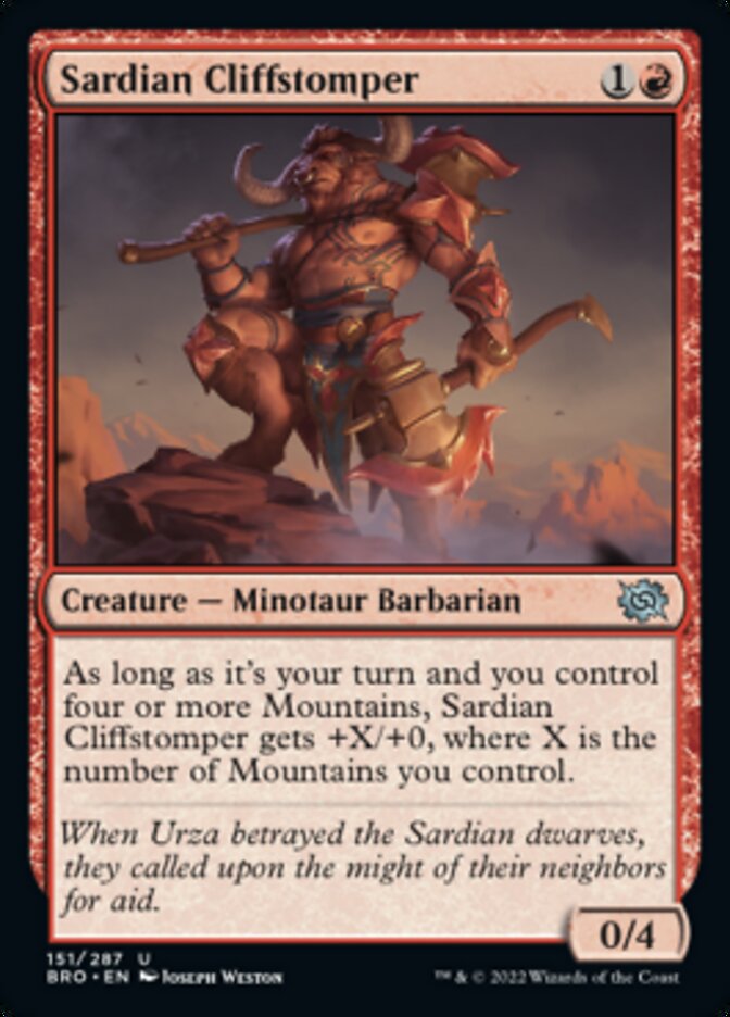 Sardian Cliffstomper [The Brothers' War] | I Want That Stuff Brandon