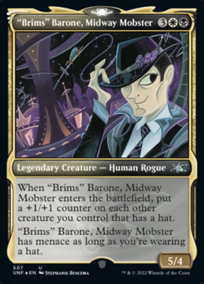 "Brims" Barone, Midway Mobster (Showcase) (Galaxy Foil) [Unfinity] | I Want That Stuff Brandon