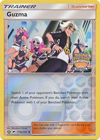 Guzma (115a/147) (Regional Championship Promo) [Sun & Moon: Burning Shadows] | I Want That Stuff Brandon