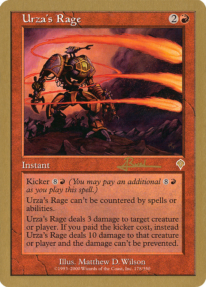 Urza's Rage (Antoine Ruel) [World Championship Decks 2001] | I Want That Stuff Brandon