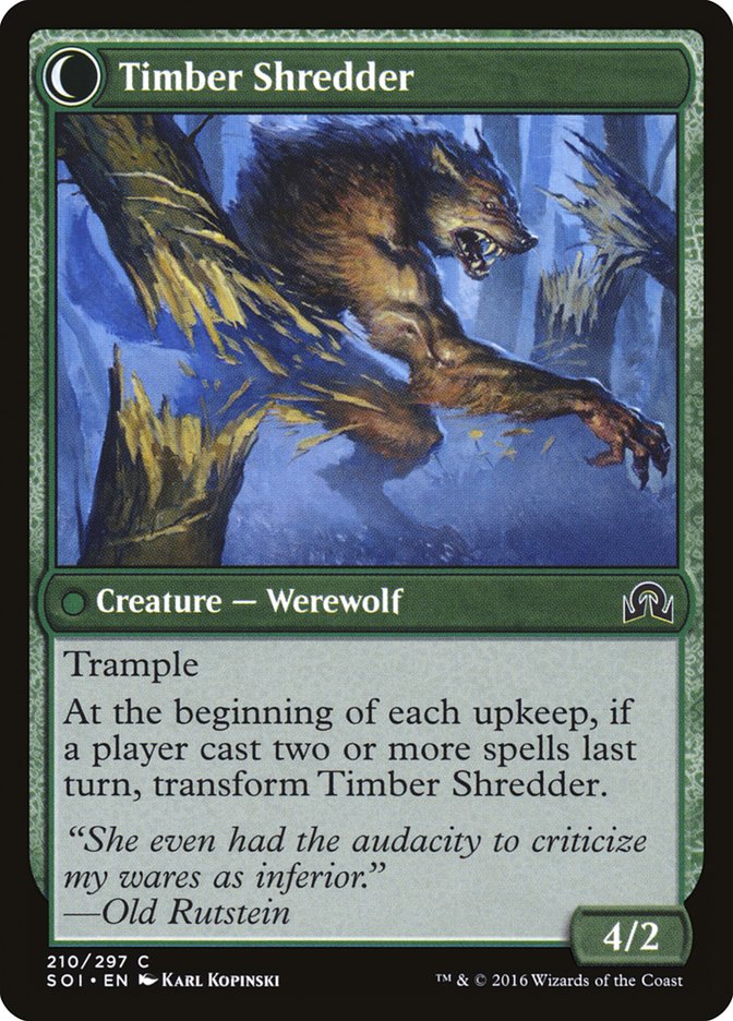 Hinterland Logger // Timber Shredder [Shadows over Innistrad] | I Want That Stuff Brandon