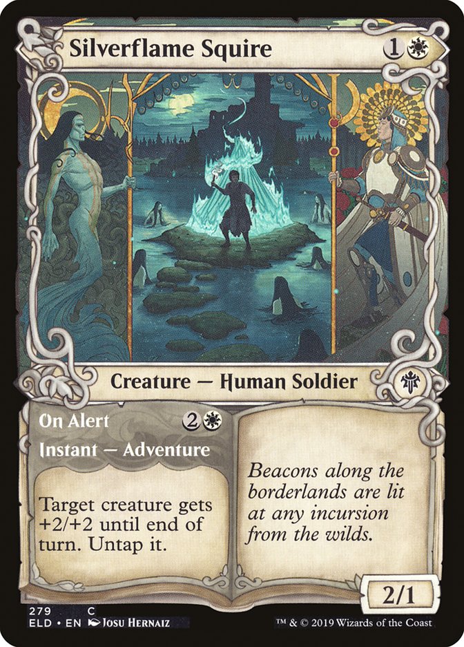 Silverflame Squire // On Alert (Showcase) [Throne of Eldraine] | I Want That Stuff Brandon