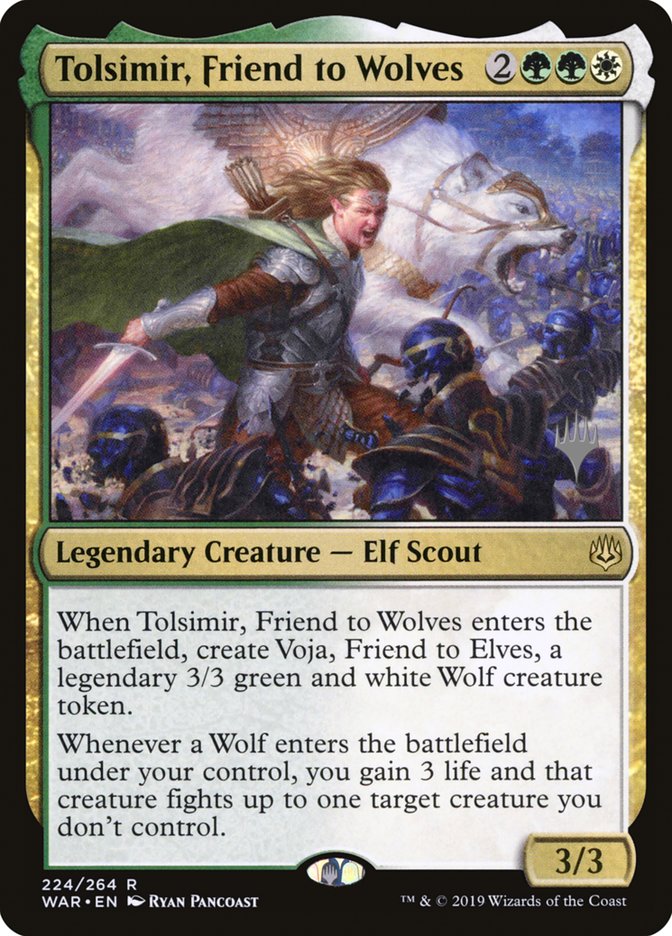 Tolsimir, Friend to Wolves (Promo Pack) [War of the Spark Promos] | I Want That Stuff Brandon