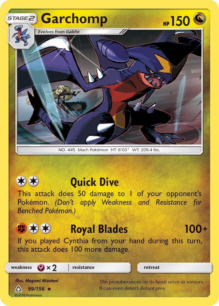 Garchomp (99/156) (Cracked Ice Holo) (Theme Deck Exclusive) [Sun & Moon: Ultra Prism] | I Want That Stuff Brandon