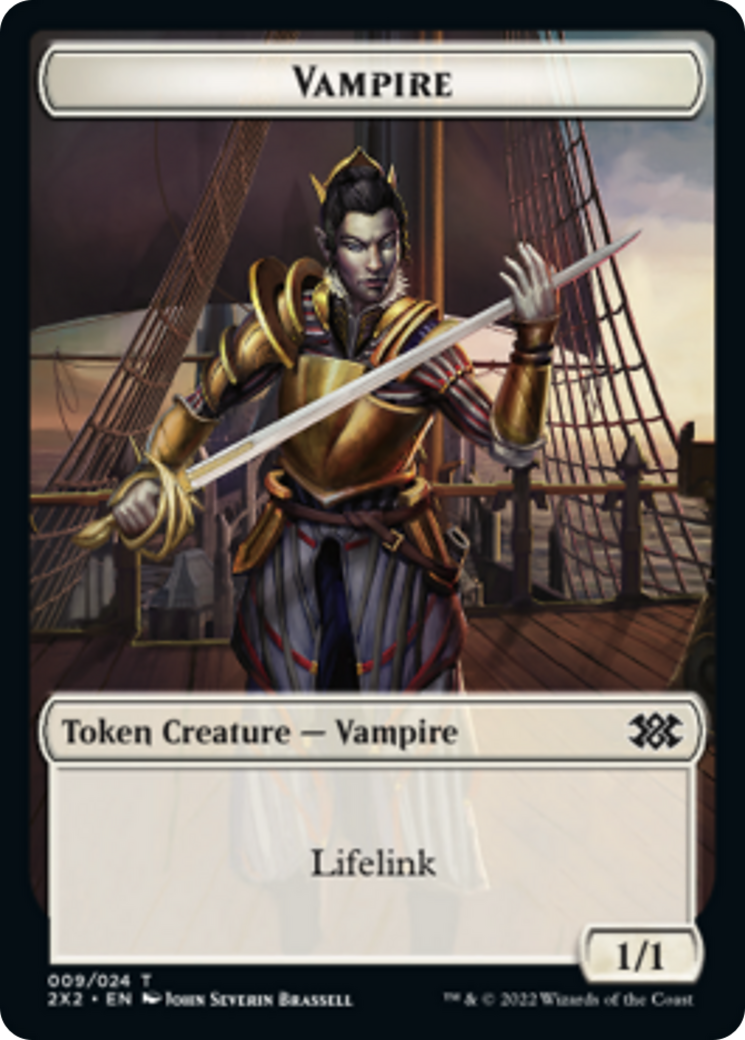 Elemental // Vampire Double-Sided Token [Double Masters 2022 Tokens] | I Want That Stuff Brandon