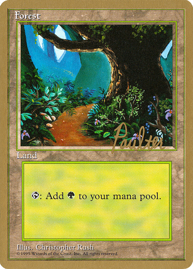 Forest (pp376) (Preston Poulter) [Pro Tour Collector Set] | I Want That Stuff Brandon