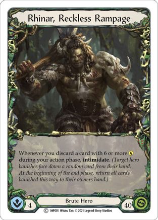 Rhinar, Reckless Rampage [1HP001] | I Want That Stuff Brandon