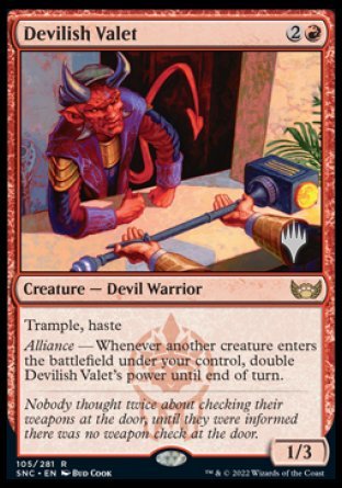 Devilish Valet (Promo Pack) [Streets of New Capenna Promos] | I Want That Stuff Brandon