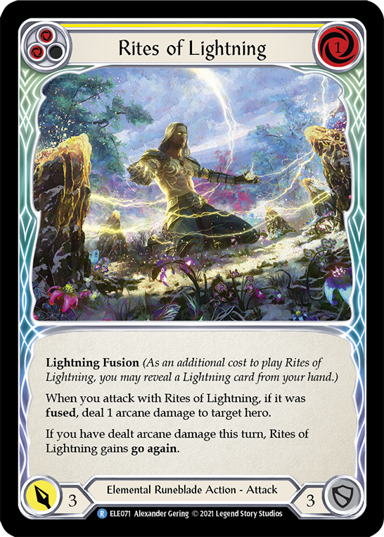 Rites of Lightning (Yellow) [ELE071] (Tales of Aria)  1st Edition Normal | I Want That Stuff Brandon