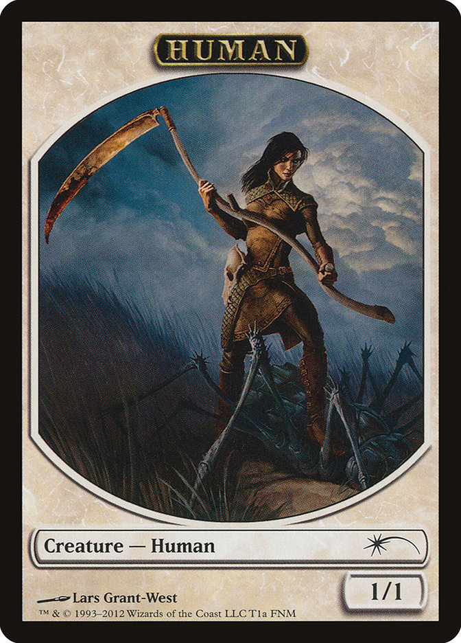 Human // Wolf Double-Sided Token [Friday Night Magic 2012] | I Want That Stuff Brandon