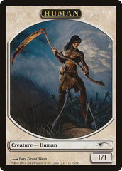 Human // Wolf Double-Sided Token [Friday Night Magic 2012] | I Want That Stuff Brandon