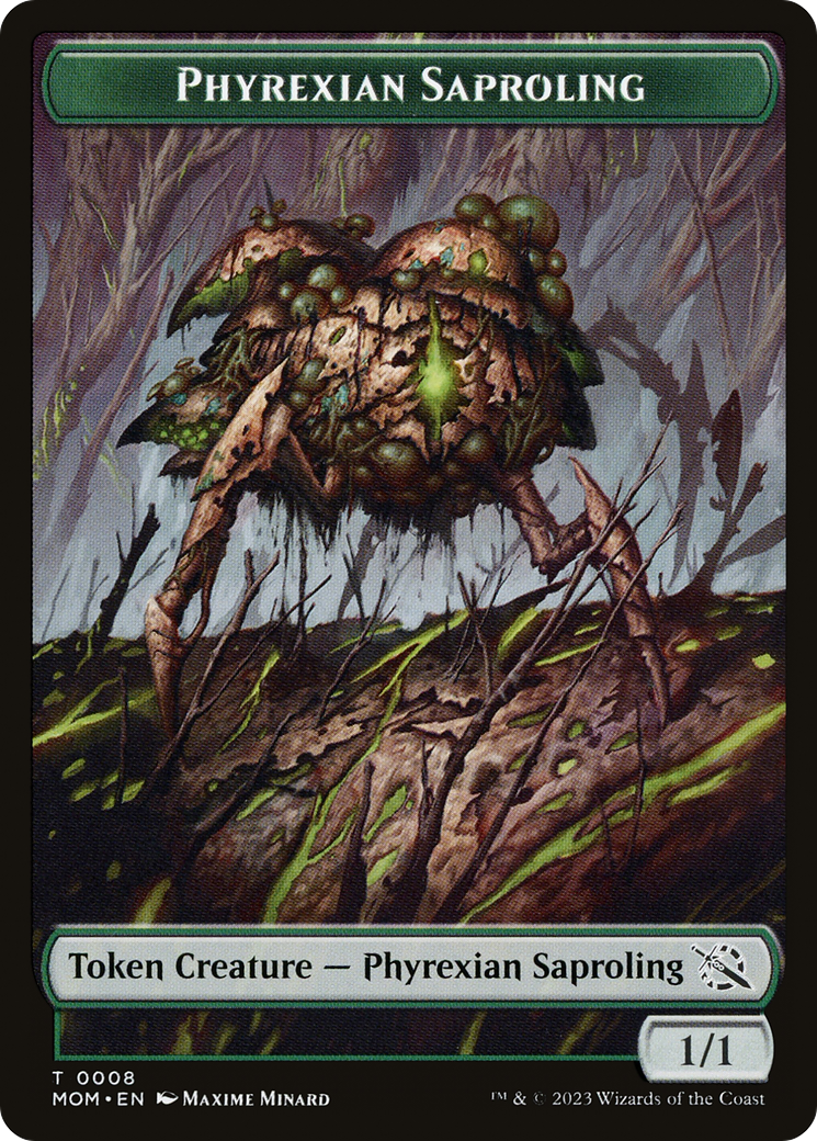 Monk // Phyrexian Saproling Double-Sided Token [March of the Machine Tokens] | I Want That Stuff Brandon