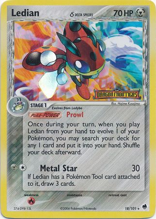 Ledian (18/101) (Delta Species) (Stamped) [EX: Dragon Frontiers] | I Want That Stuff Brandon