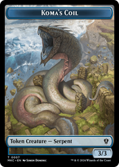 Tentacle // Koma's Coil Double-Sided Token [Murders at Karlov Manor Commander Tokens] | I Want That Stuff Brandon