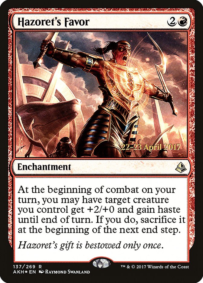 Hazoret's Favor [Amonkhet Prerelease Promos] | I Want That Stuff Brandon