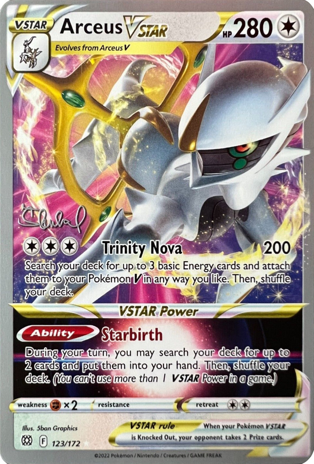 Arceus VSTAR (123/172) (ADP - Ondrej Skubal) [World Championships 2022] | I Want That Stuff Brandon