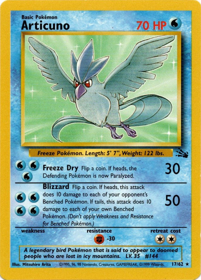 Articuno (17/62) [Fossil Unlimited] | I Want That Stuff Brandon