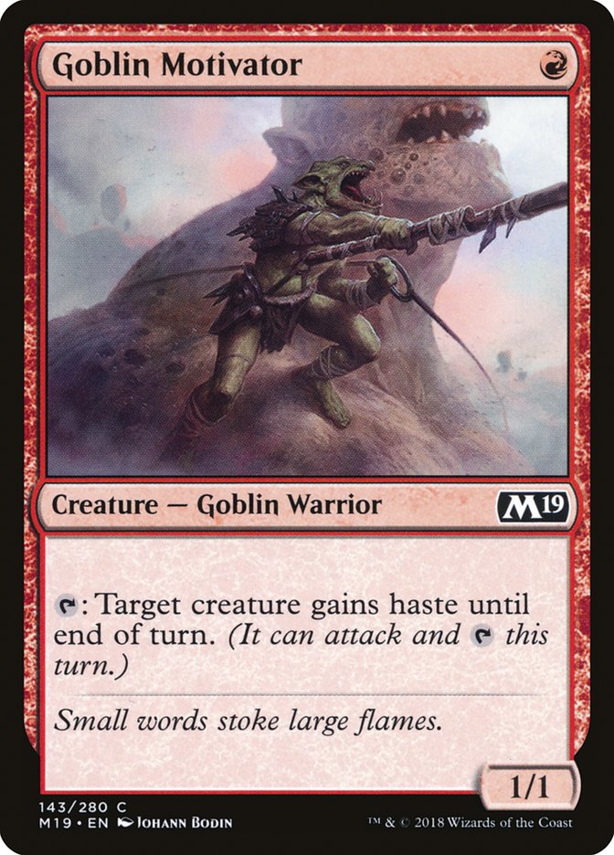 Goblin Motivator [Core Set 2019] | I Want That Stuff Brandon