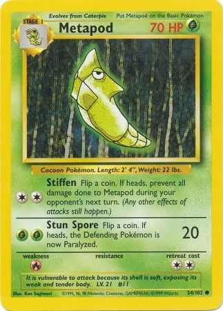 Metapod (54/102) [Base Set Unlimited] | I Want That Stuff Brandon