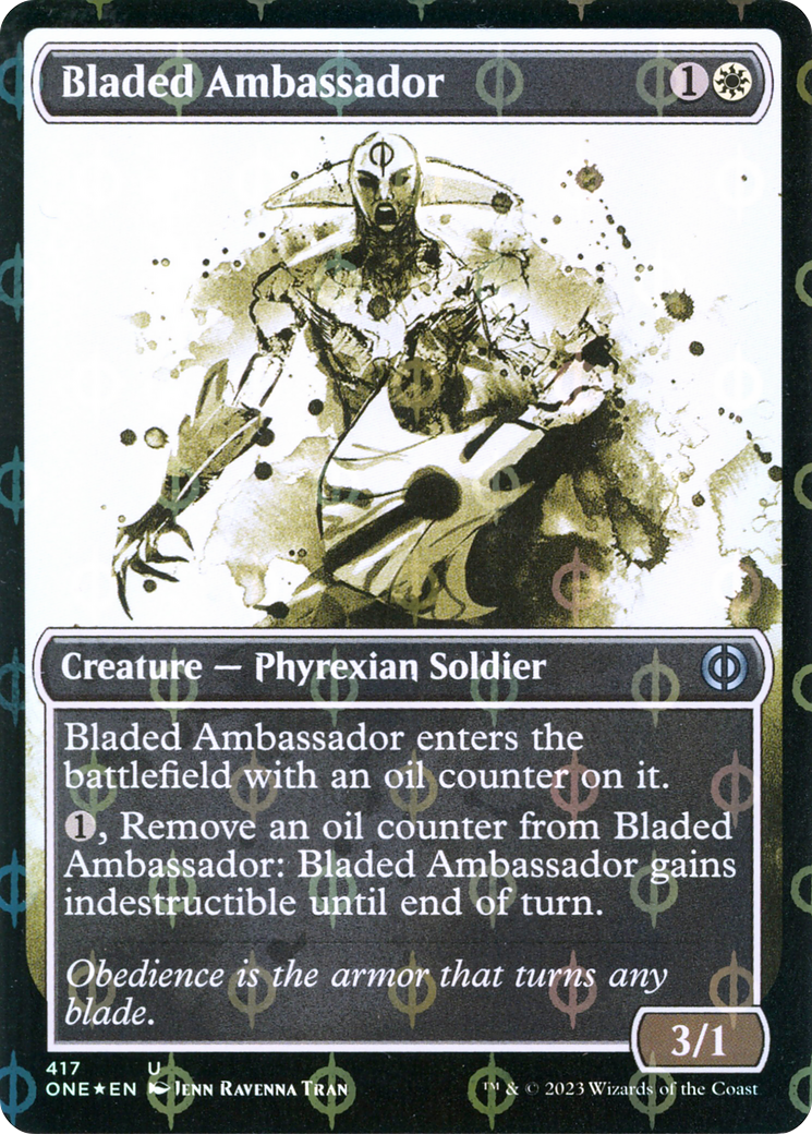 Bladed Ambassador (Showcase Ichor Step-and-Compleat Foil) [Phyrexia: All Will Be One] | I Want That Stuff Brandon