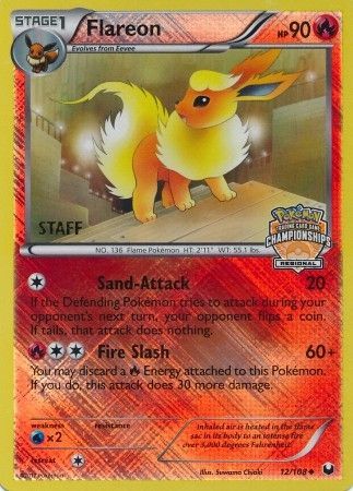 Flareon (12/108) (Regional Championship 2013 Promo Staff) [Black & White: Dark Explorers] | I Want That Stuff Brandon