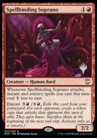 Spellbinding Soprano (Promo Pack) [Streets of New Capenna Commander Promos] | I Want That Stuff Brandon