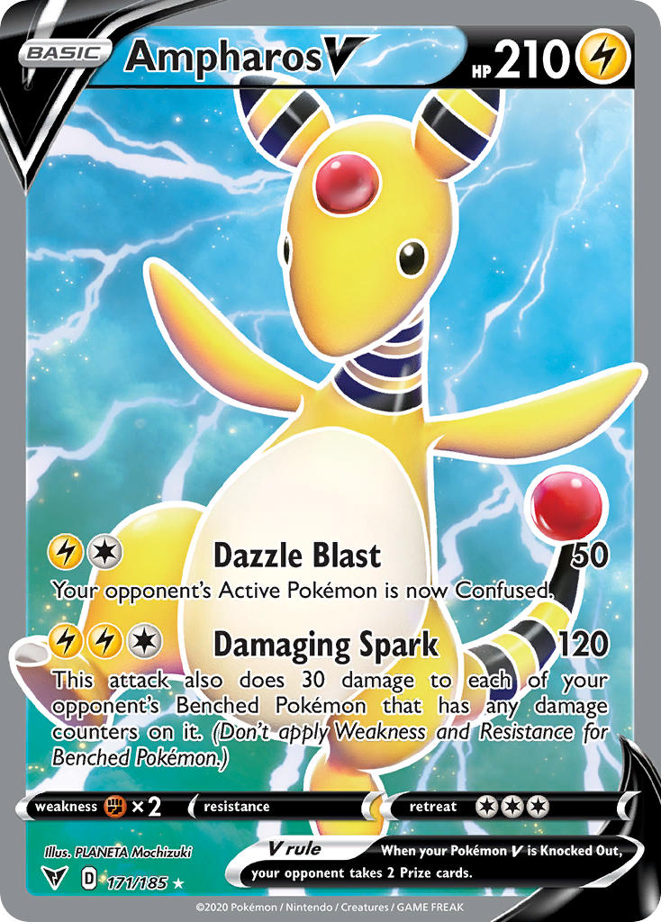 Ampharos V (171/185) [Sword & Shield: Vivid Voltage] | I Want That Stuff Brandon