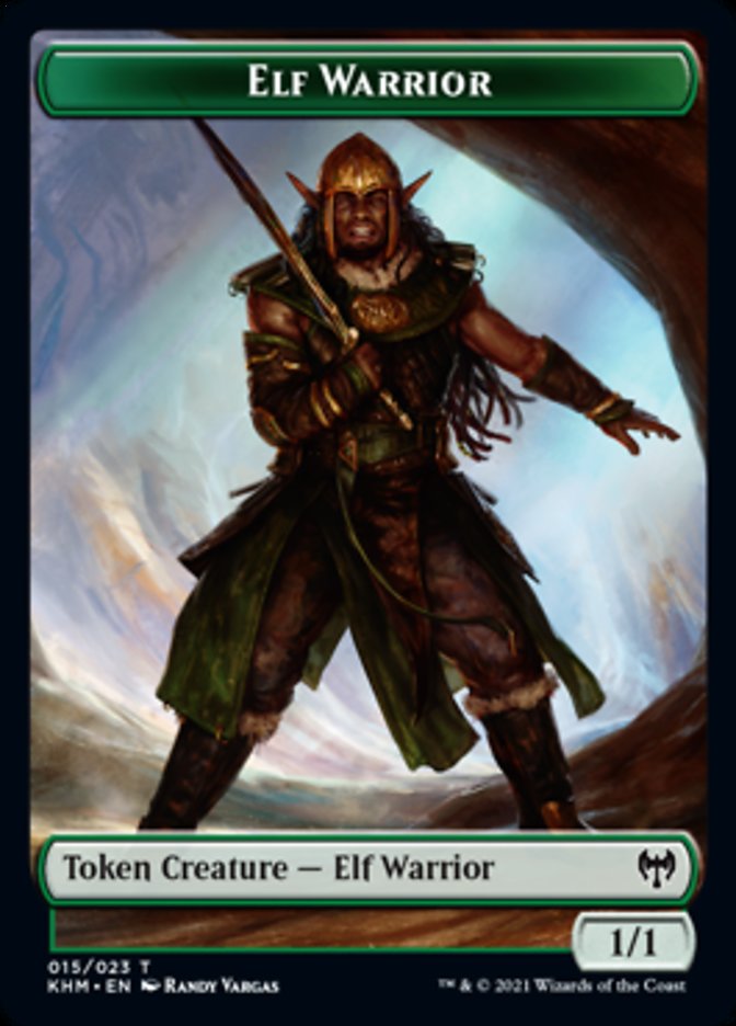 Elf Warrior Token [Kaldheim Tokens] | I Want That Stuff Brandon