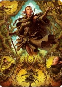 Nissa of Shadowed Boughs 2 Art Card [Zendikar Rising Art Series] | I Want That Stuff Brandon