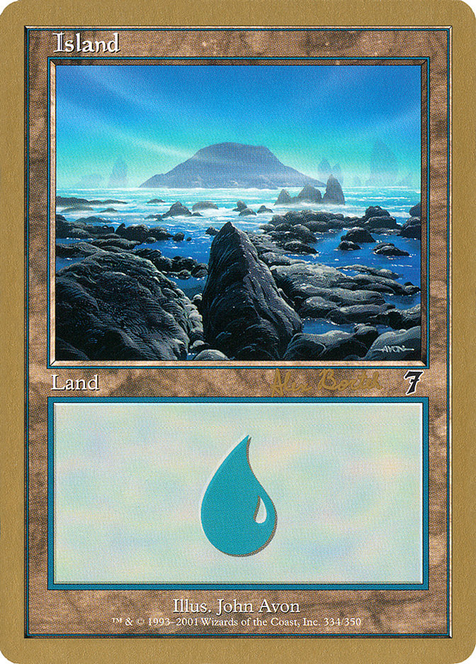 Island (ab334) (Alex Borteh) [World Championship Decks 2001] | I Want That Stuff Brandon