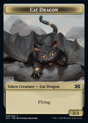 Cat Dragon // Soldier Double-Sided Token [Double Masters 2022 Tokens] | I Want That Stuff Brandon