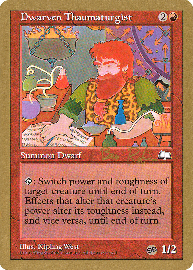 Dwarven Thaumaturgist (Ben Rubin) (SB) [World Championship Decks 1998] | I Want That Stuff Brandon