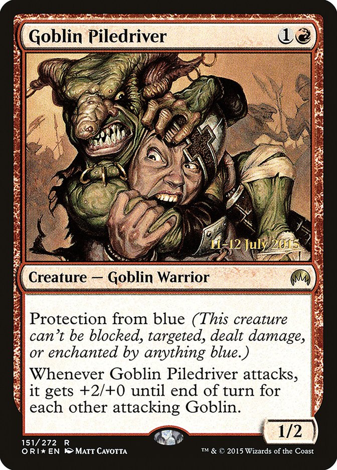 Goblin Piledriver [Magic Origins Prerelease Promos] | I Want That Stuff Brandon