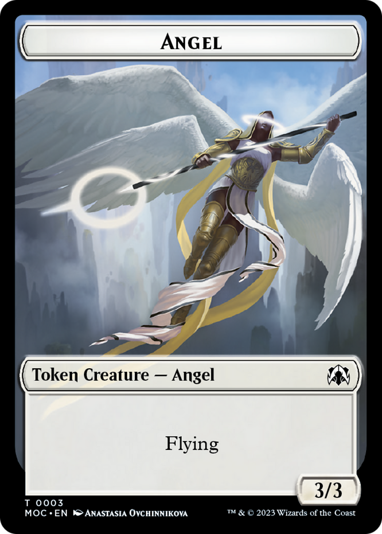 Angel (3) // Demon Double-Sided Token [March of the Machine Commander Tokens] | I Want That Stuff Brandon