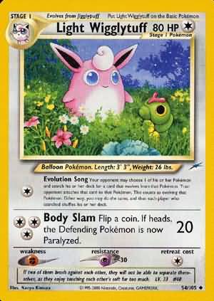 Light Wigglytuff (54/105) [Neo Destiny Unlimited] | I Want That Stuff Brandon