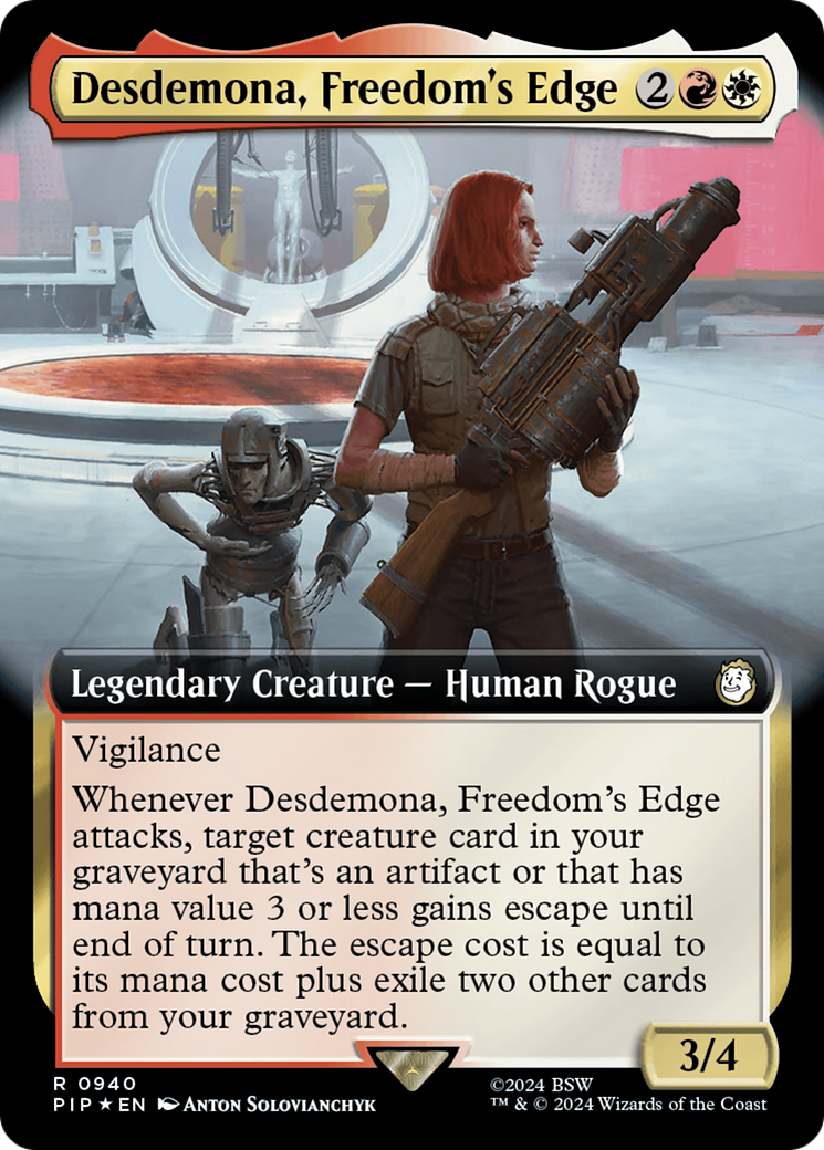 Desdemona, Freedom's Edge (Extended Art) (Surge Foil) [Fallout] | I Want That Stuff Brandon
