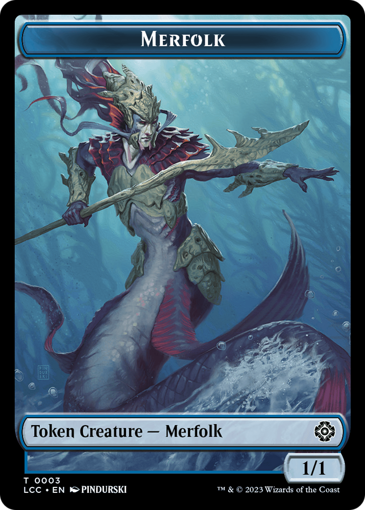 Boar // Merfolk (0003) Double-Sided Token [The Lost Caverns of Ixalan Commander Tokens] | I Want That Stuff Brandon
