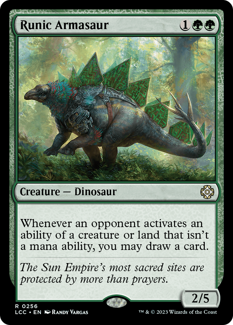 Runic Armasaur [The Lost Caverns of Ixalan Commander] | I Want That Stuff Brandon