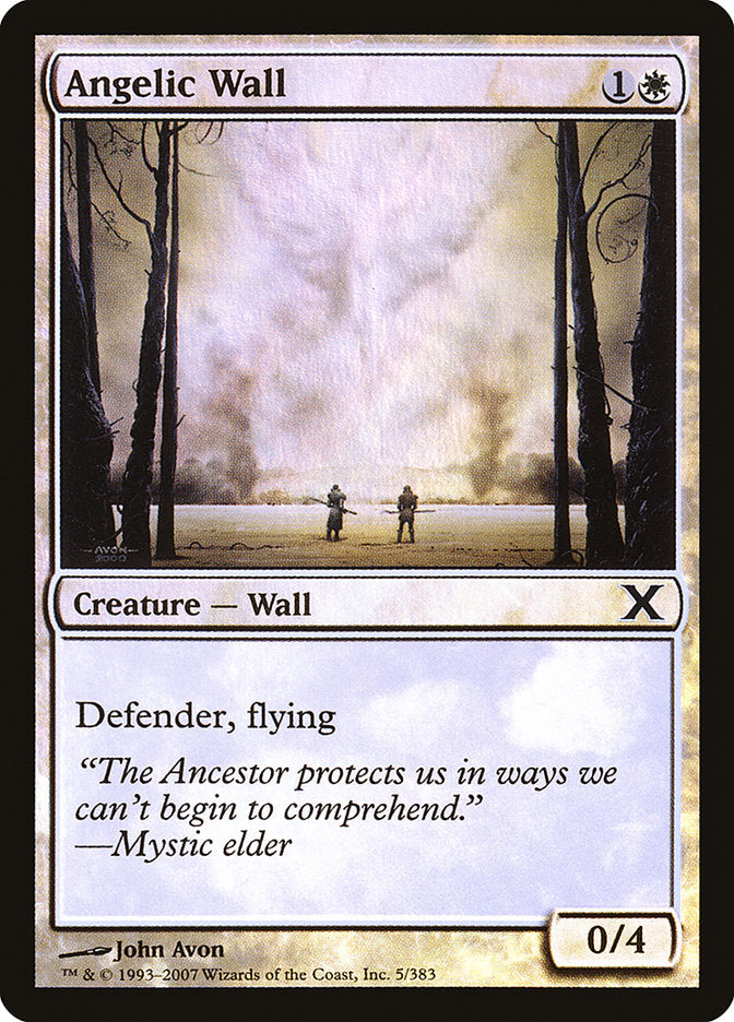 Angelic Wall (Premium Foil) [Tenth Edition] | I Want That Stuff Brandon