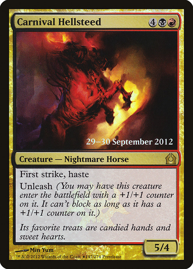 Carnival Hellsteed [Return to Ravnica Prerelease Promos] | I Want That Stuff Brandon