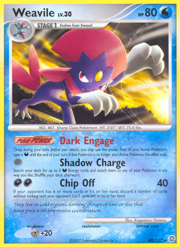 Weavile (40/132) [Diamond & Pearl: Secret Wonders] | I Want That Stuff Brandon