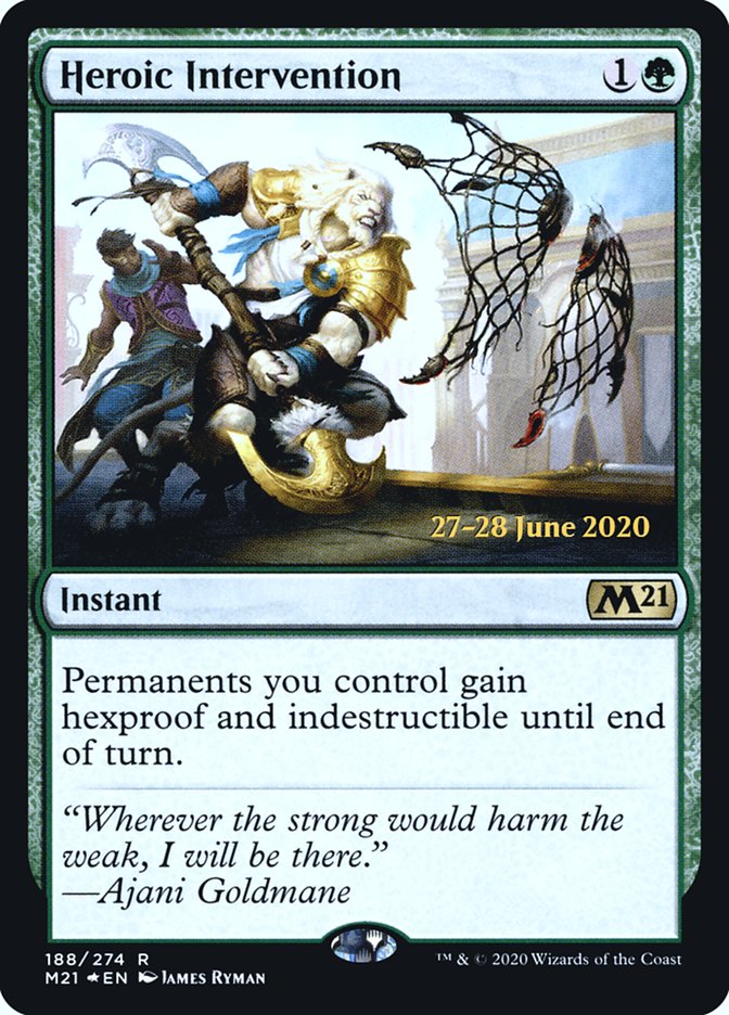 Heroic Intervention [Core Set 2021 Prerelease Promos] | I Want That Stuff Brandon