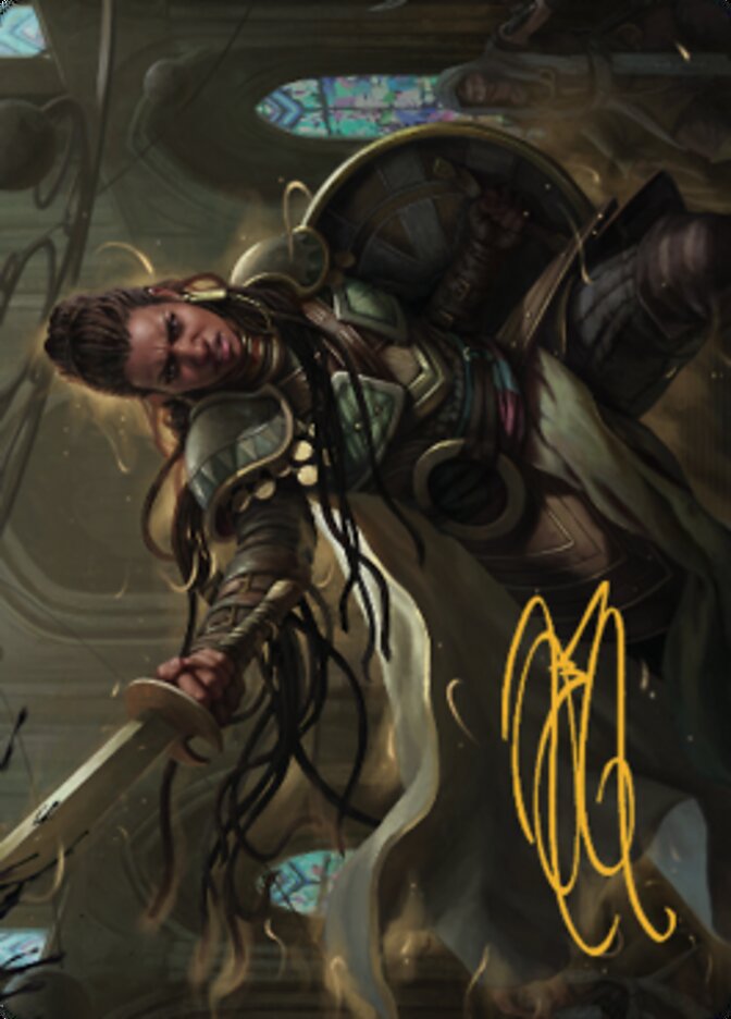 Shanna, Purifying Blade Art Card 1 (Gold-Stamped Signature) [Dominaria United Art Series] | I Want That Stuff Brandon