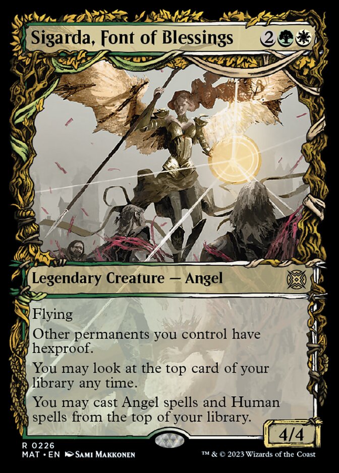 Sigarda, Font of Blessings (Showcase Halo Foil) [March of the Machine: The Aftermath] | I Want That Stuff Brandon