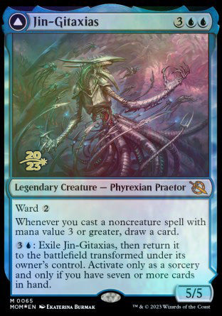 Jin-Gitaxias // The Great Synthesis [March of the Machine Prerelease Promos] | I Want That Stuff Brandon