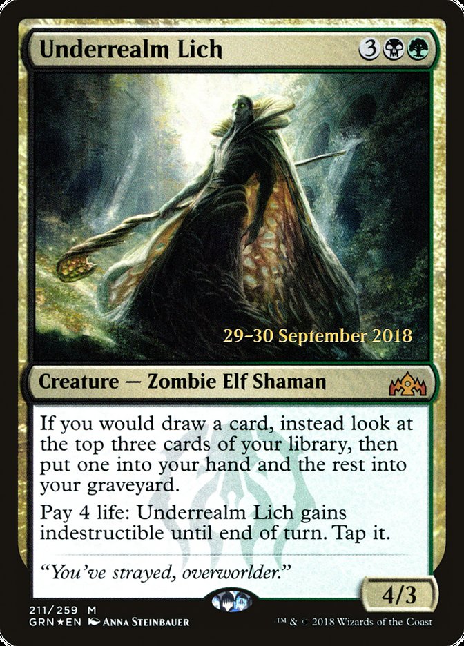 Underrealm Lich [Guilds of Ravnica Prerelease Promos] | I Want That Stuff Brandon