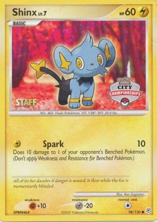 Shinx (98/130) (Staff City Championships Promo) [Nintendo: Black Star Promos] | I Want That Stuff Brandon