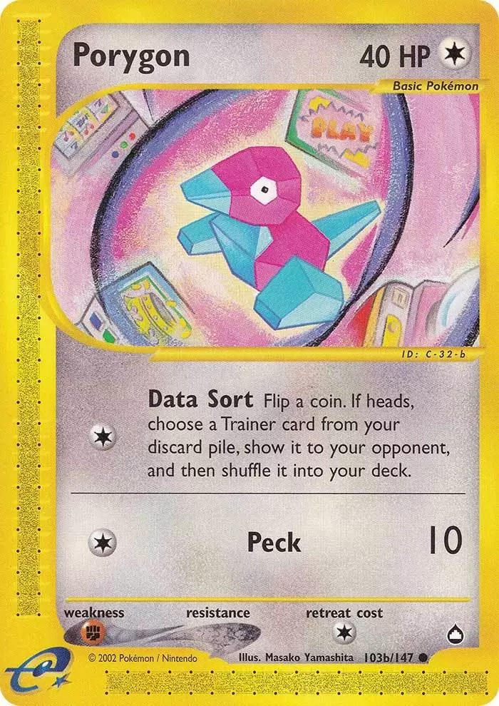 Porygon (103b/147) [Aquapolis] | I Want That Stuff Brandon