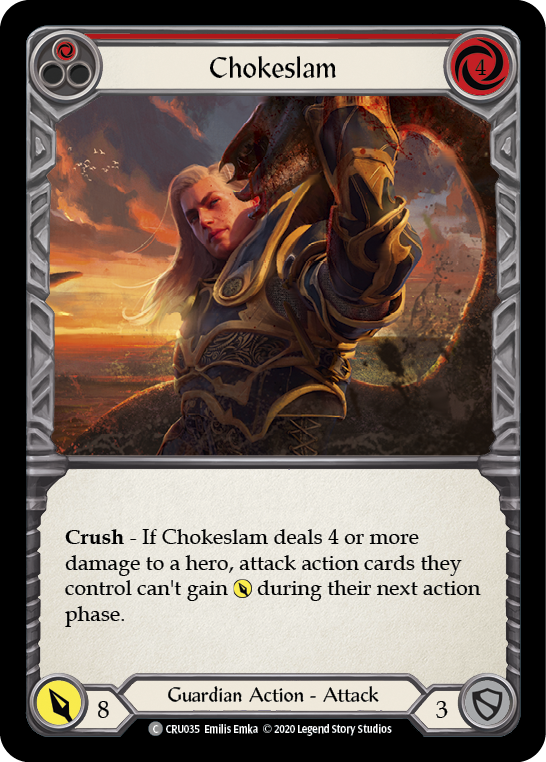 Chokeslam (Red) [CRU035] 1st Edition Normal | I Want That Stuff Brandon