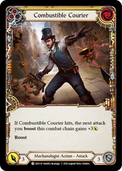 Combustible Courier (Yellow) [CRU110] 1st Edition Rainbow Foil | I Want That Stuff Brandon